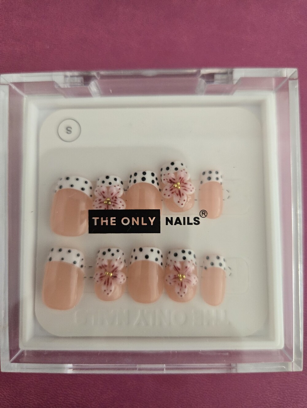 The Only Nails Acrylic Floral Press-On Nail Set Brand New